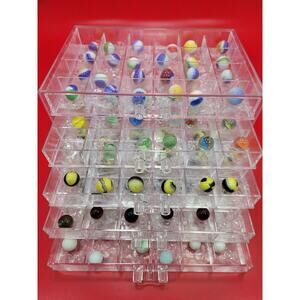 Vintage Lot of 120 Mixed Assorted Collectible Glass Marbles Out Of WV